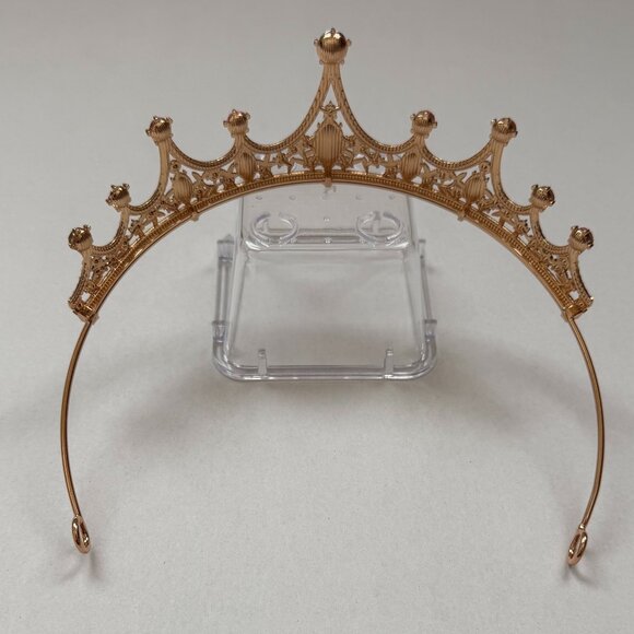 Gold & Purple Rhinestone Tiara Crown & Bobby Pins – Sparkly Prom/Pageant Princes - Picture 3 of 3